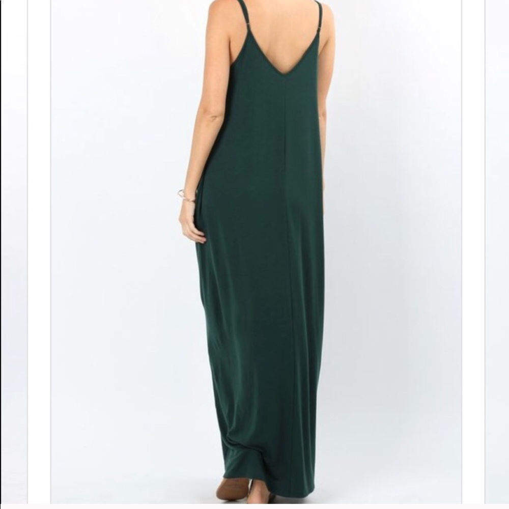 ☀️Perfect for summer☀️ flowy grey maxi w/ pockets - Picture 4 of 4